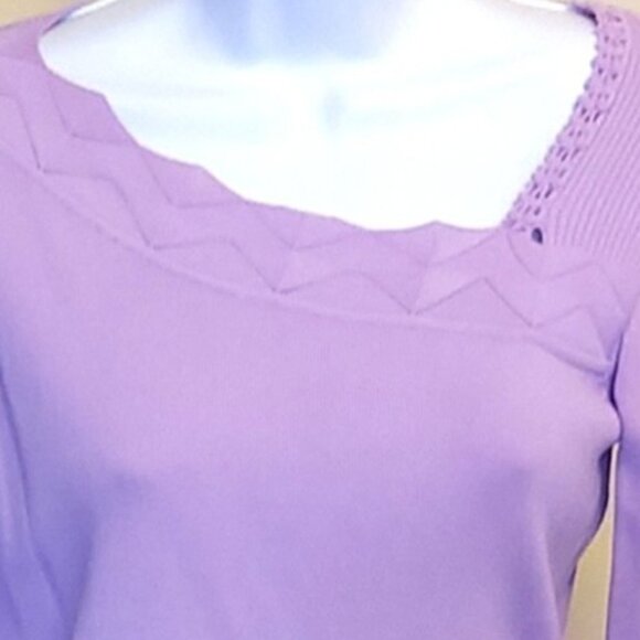 NWT Women’s Lavender Lightweight Long Sleeve Cardigan Pullover Sweater 6, 8, 10 - Picture 6 of 7